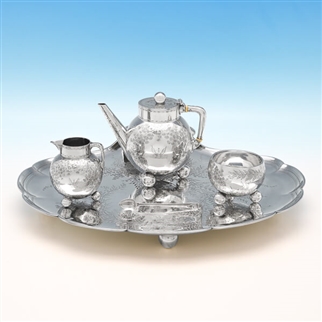 Aesthetic Period Batchelor Tea Set on Tray