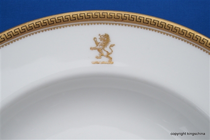 Armorial Porcelain Family Crest Plate LION RAMPANT