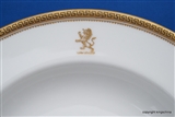 Armorial Porcelain Family Crest Plate LION RAMPANT