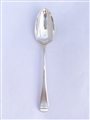 George III hallmarked sterling silver Old English pattern dessert spoon, 1789