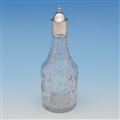 Rococo George II Sterling Silver & Glass Oil & Vinegar