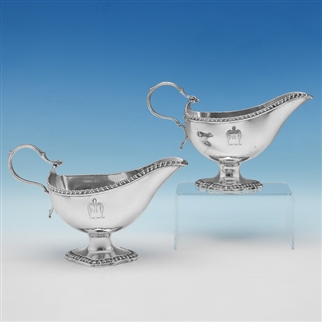 Pair of George III Sterling Silver Sauce Boats