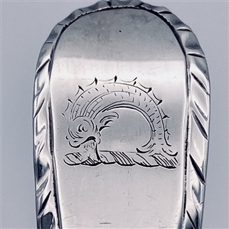 Beautiful Antique Hallmarked Sterling Silver George III Old English / Feather Edge Pattern Sauce Ladle c.1780
