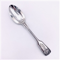 Antique Hallmarked Sterling Silver Military Interest: Edward VII Fiddle Thread & Shell Pattern Teaspoon 1910