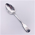 Antique Hallmarked Irish Sterling Silver William IV Rat-Tail Fiddle Pattern Teaspoon 1832