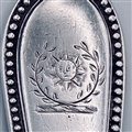 Antique Hallmarked Sterling Silver Victorian Bead Edge Dessert Spoon 1898