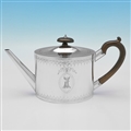 Neoclassical Sterling Silver Teapot on Stand