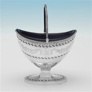 Neoclassical Sterling Silver Sugar Basket