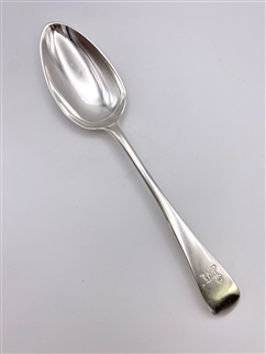 Antique hallmarked Sterling Silver Old English Pattern Tablespoon 1787
