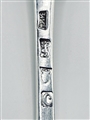 Wonderful set six George III wriggle edged hallmarked sterling silver tablespoons 1778