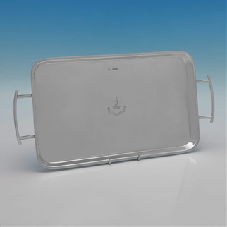Stylish sterling silver bar tray