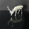 SILVER GRAZING STAG